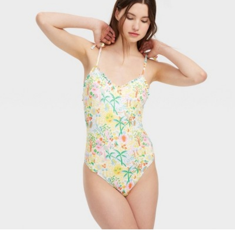 Roller Rabbit x Target Floral Palm Print One-Piece Swimsuit - Multicolor